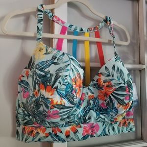 NWOT 38H Tropical Flamingo Balconette Bikini top